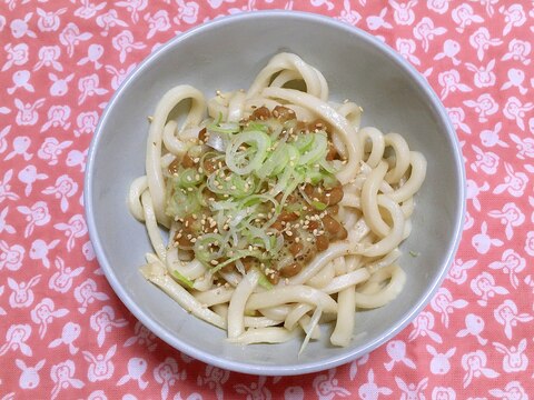 レンチン納豆うどん